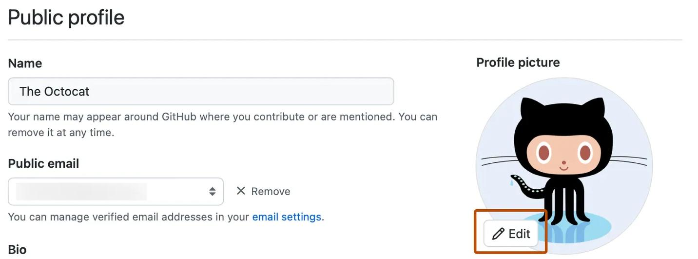 GitHub设置个人资料