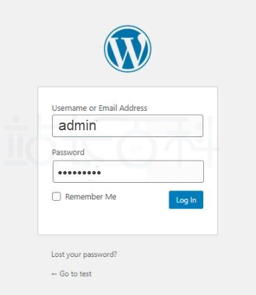 登录WordPress仪表板