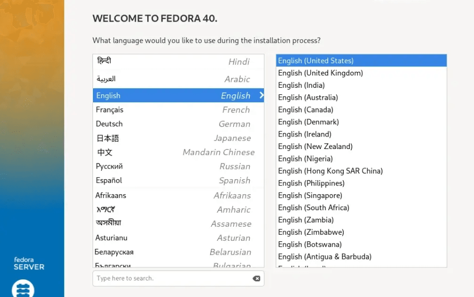 Fedora 40的安装过程