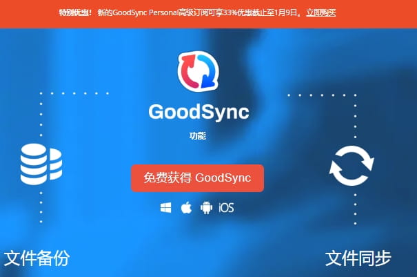 GoodSync Personal高级订阅推出33%优惠 价格低至100元/年