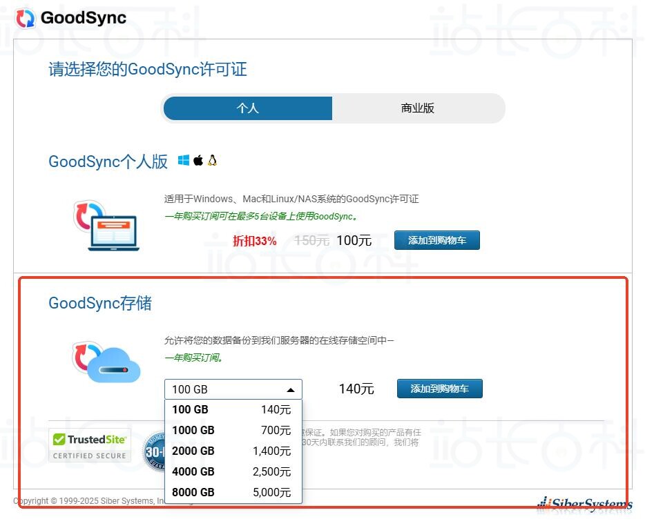 GoodSync Personal优惠购买流程