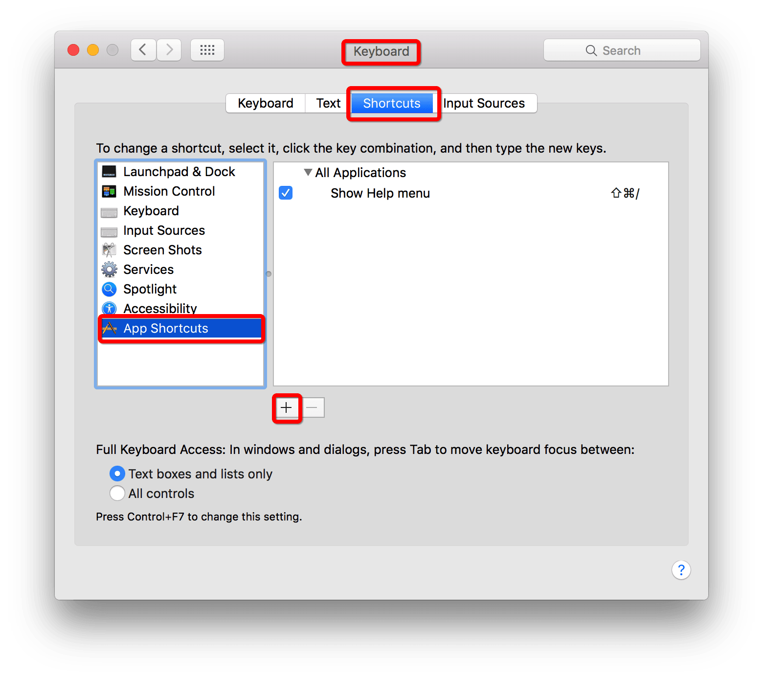 macOS 设置自定义快捷键