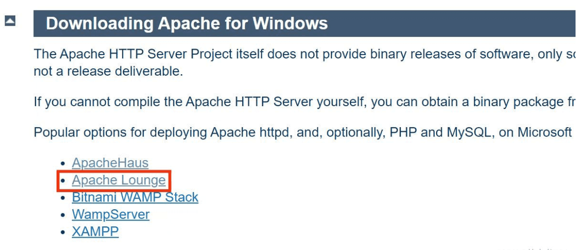 ApachLounge页面