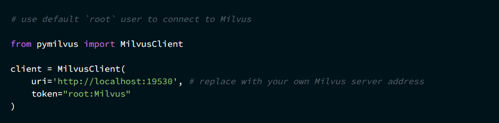 启用Milvus身份验证