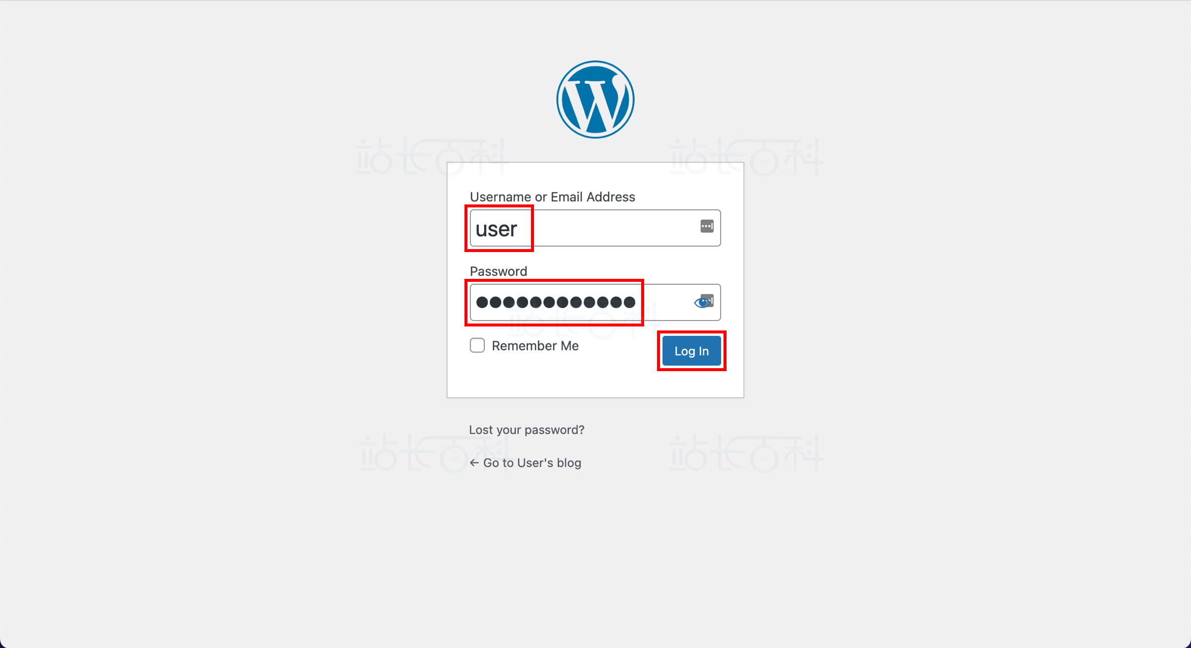 登录WordPress网站的管理控制面板