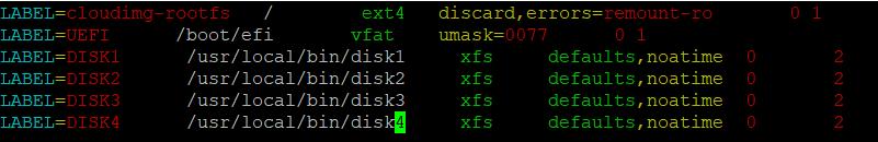 命名为disk1到disk4
