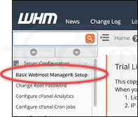 更改cPanel & WHM实例的主机名和IP地址