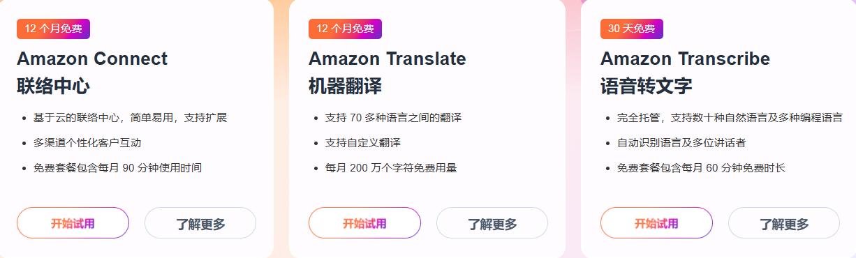 亚马逊云科技生成式AI相关免费产品