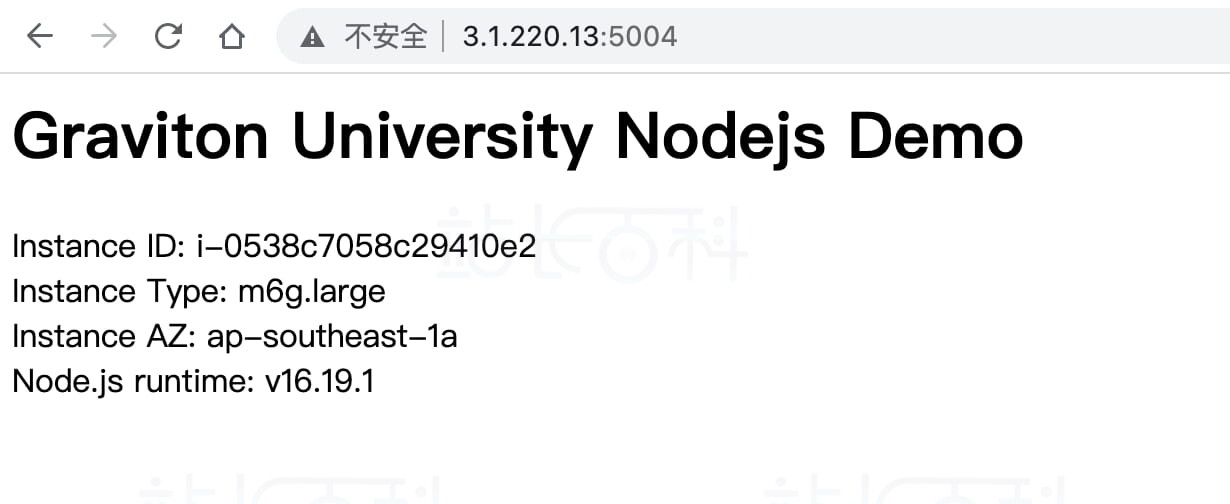 在Graviton运行NodeJS应用程序