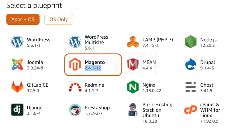 选择 Magento