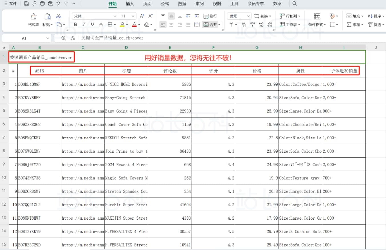 Sif关键词查产品销量