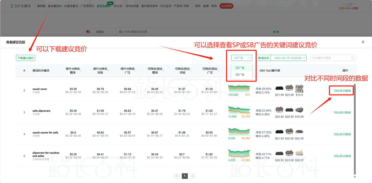 Sif关键词查竞价