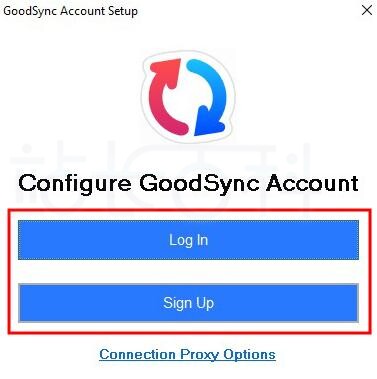 注册GoodSync帐户