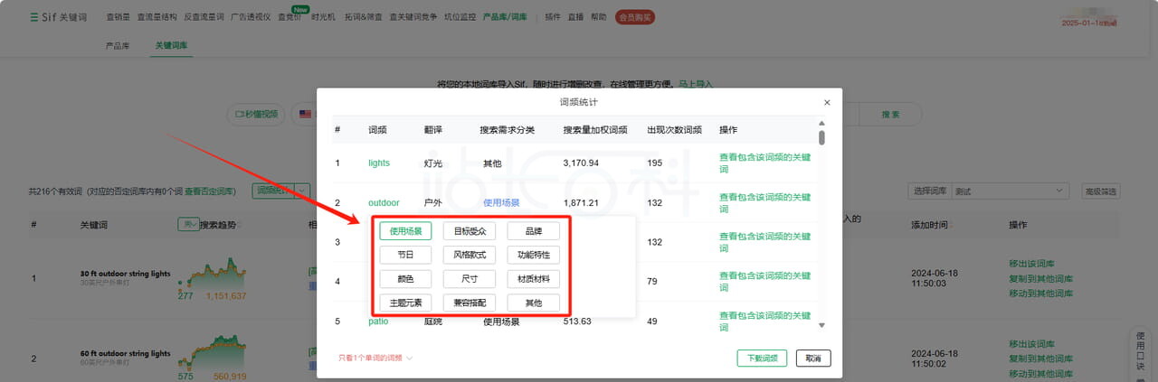 Sif关键词词频统计