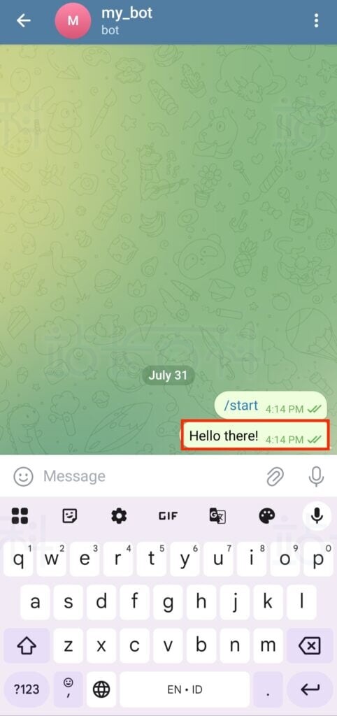 添加消息触发节点