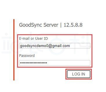 登录GoodSync账户