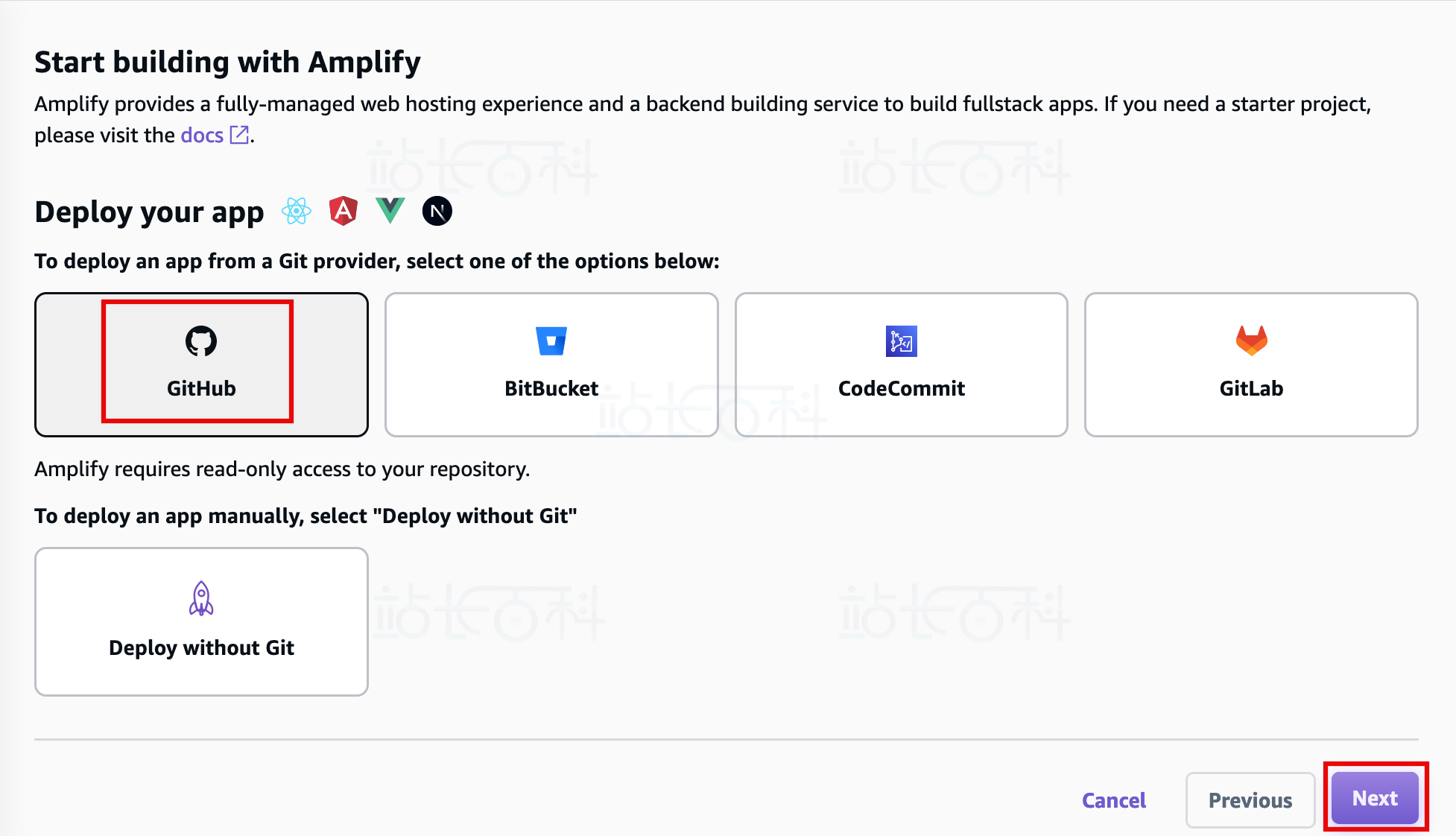 通过AWS Amplify部署应用程序