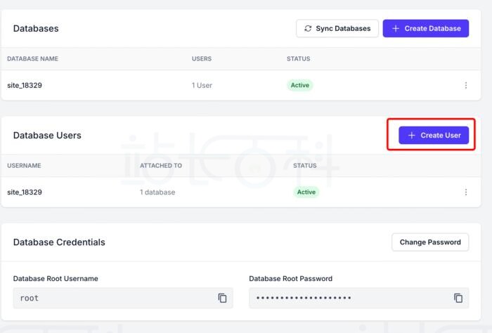 FlyWP数据库用户管理