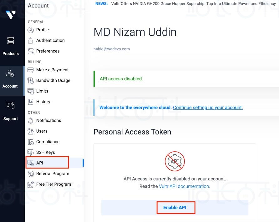 如何在FlyWP中添加Vultr