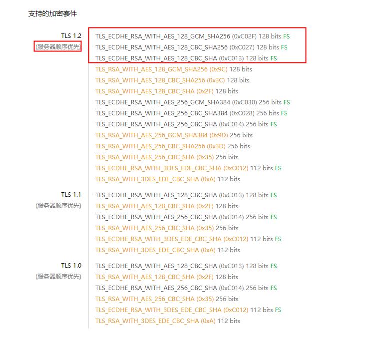 启用FS加密套件