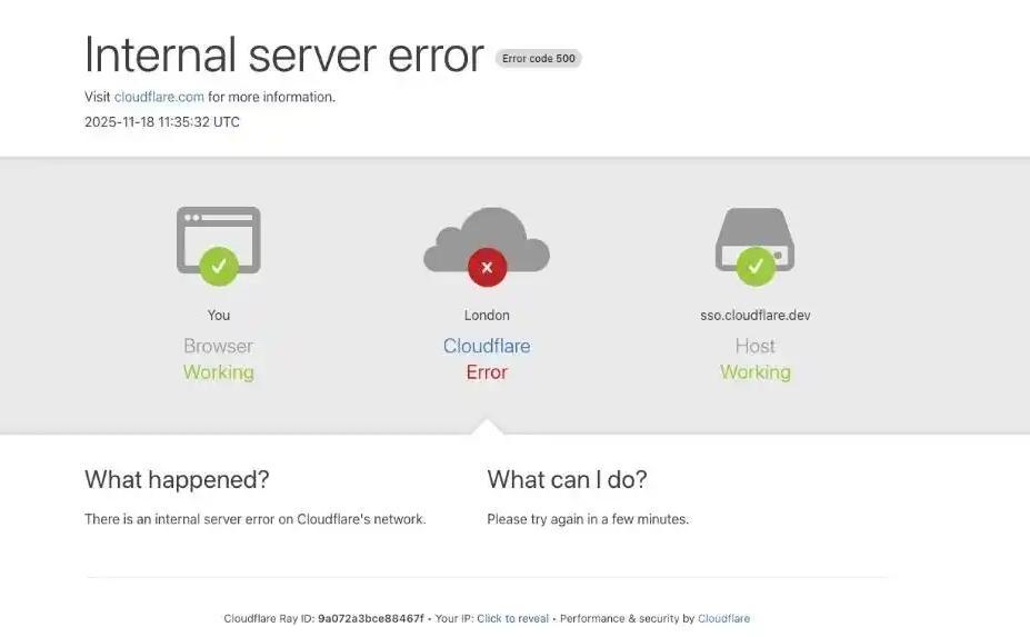 Cloudflare中断