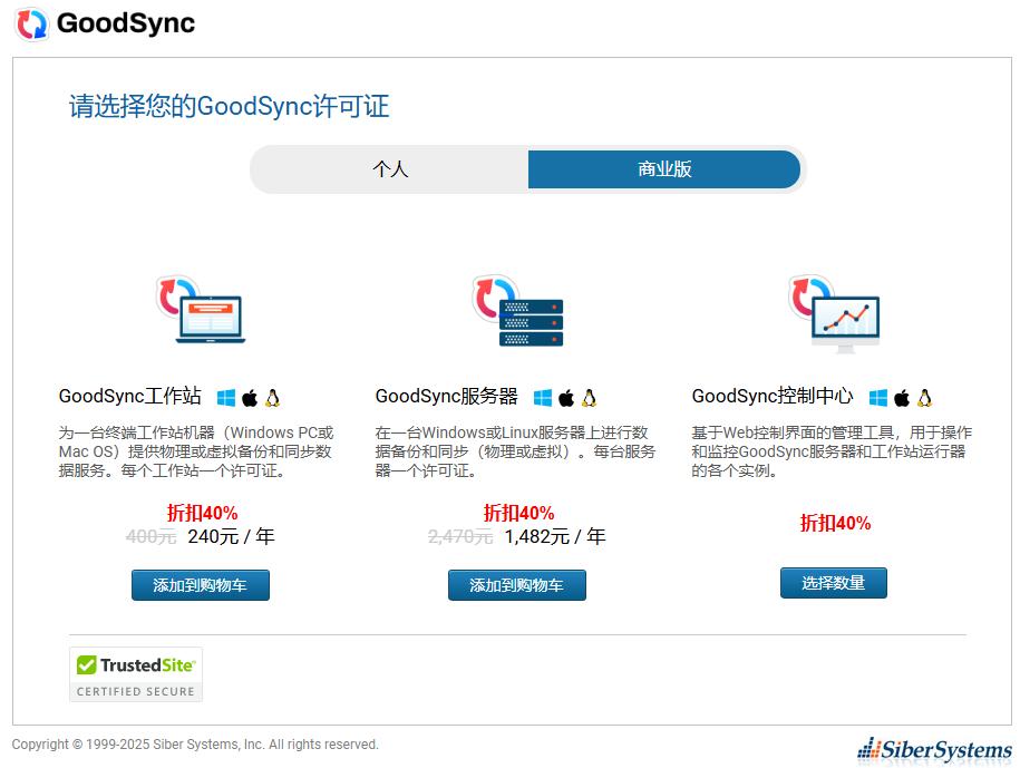 GoodSync商业版40%折扣