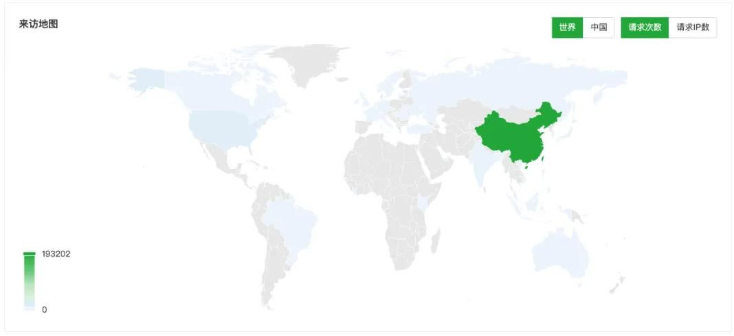 中国地图访问热力图