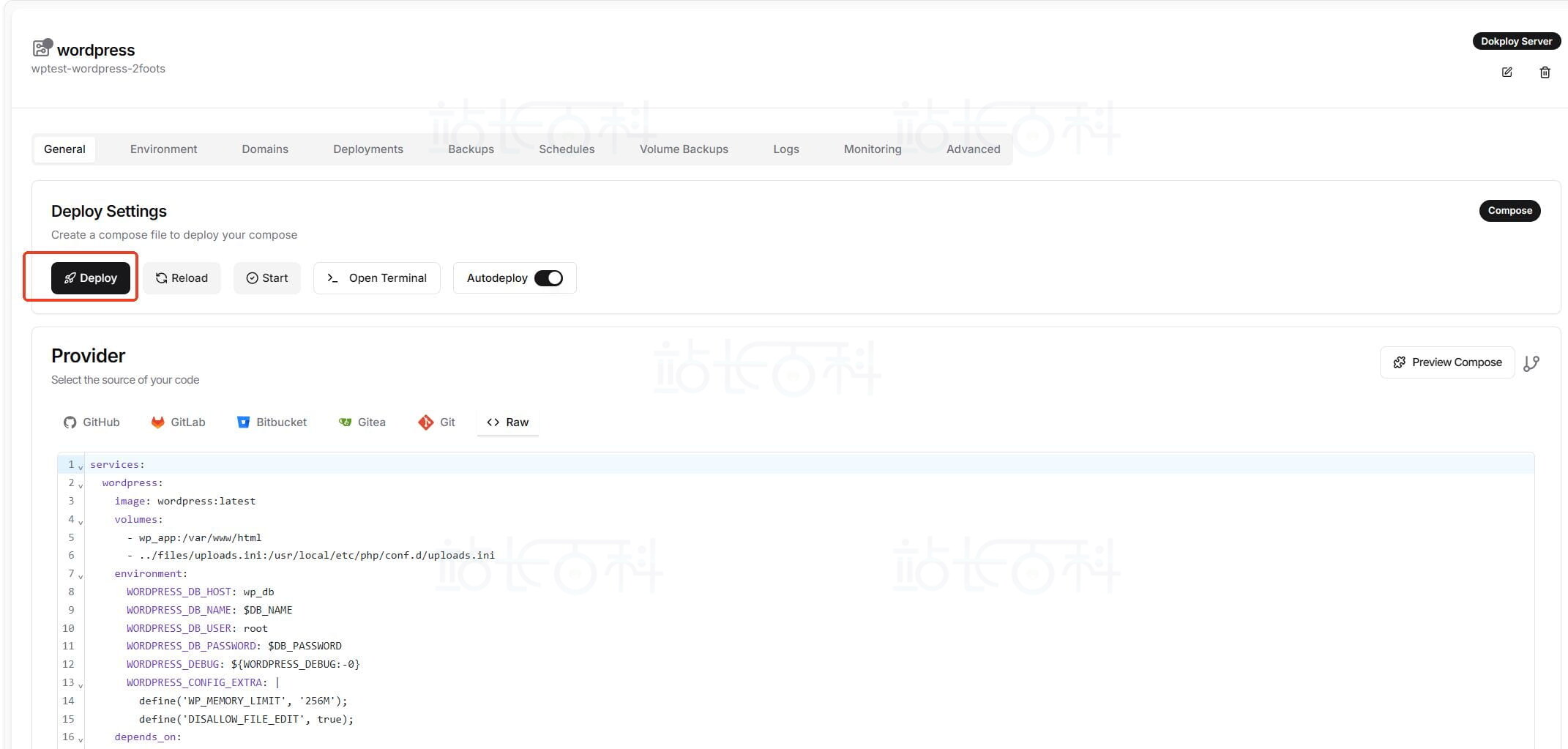 部署WordPress