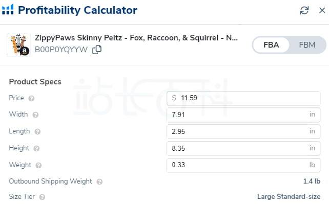 Profitability Calculator窗口