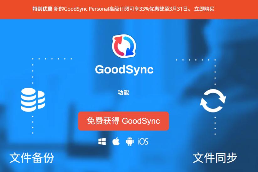 同步/备份软件GoodSync优惠 Personal高级订阅仅$19.9/年 赠10GB GoodSync存储