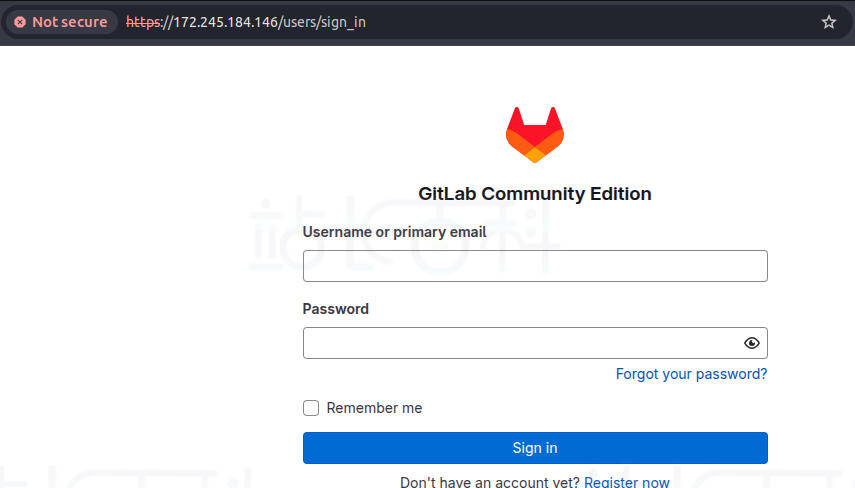 在浏览器中访问GitLab