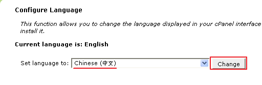 change language