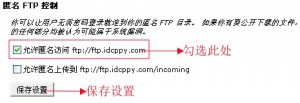cpanel设置匿名ftp