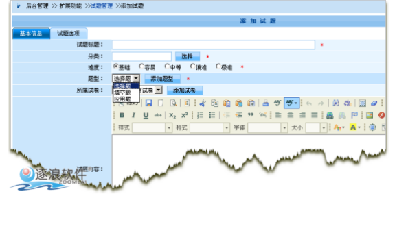 逐浪CMS组卷系统试题类型管理